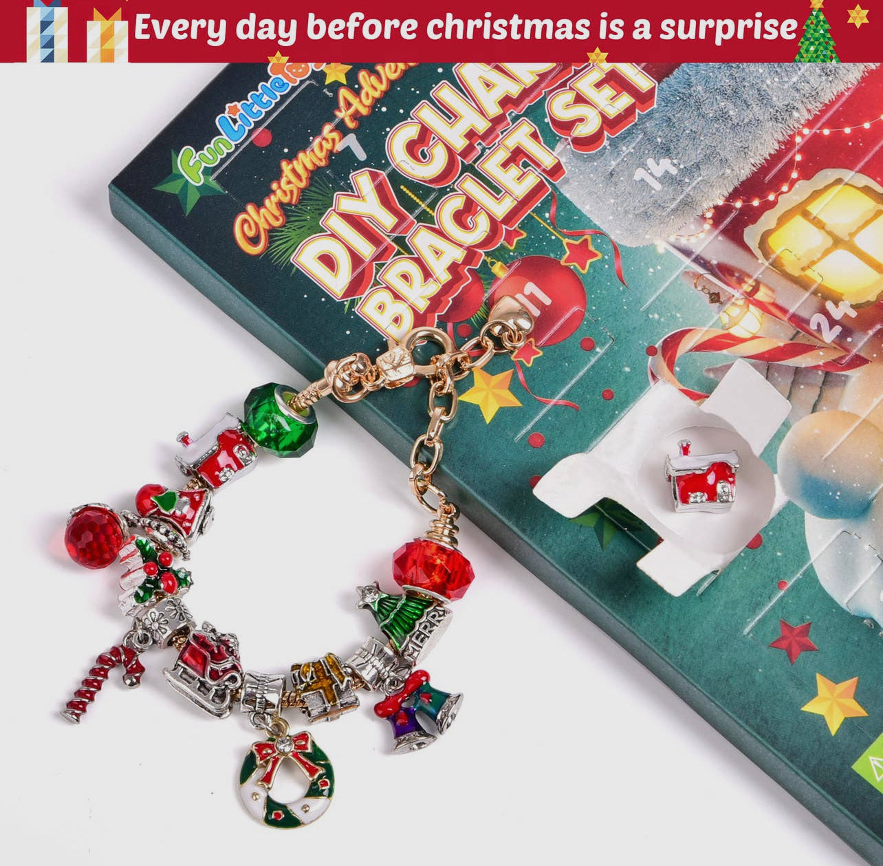 24PCS Christmas Bracelet Set 2023 Advent Calendar
