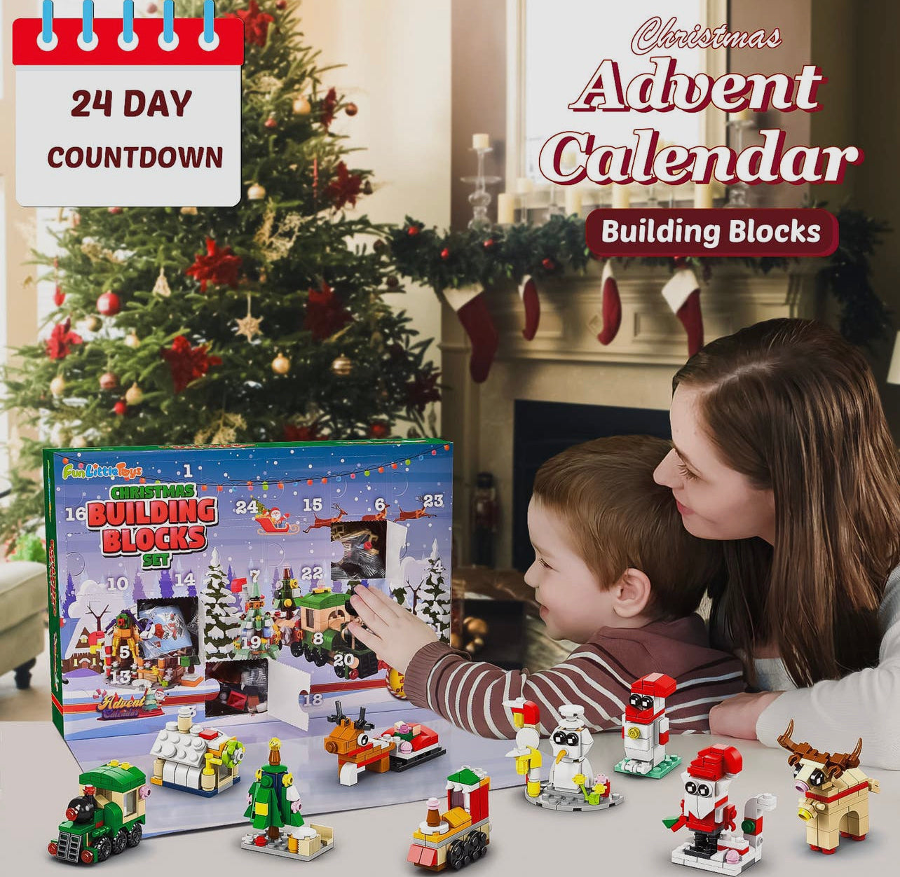 Christmas Count Down Lego Blocks 2023 Advent Calendar