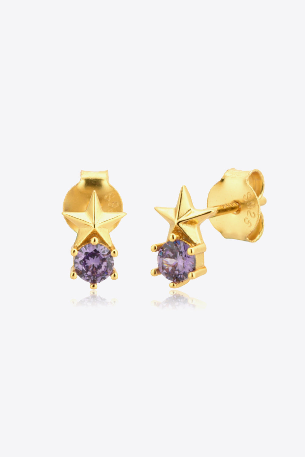 Zircon Star Stud Earrings