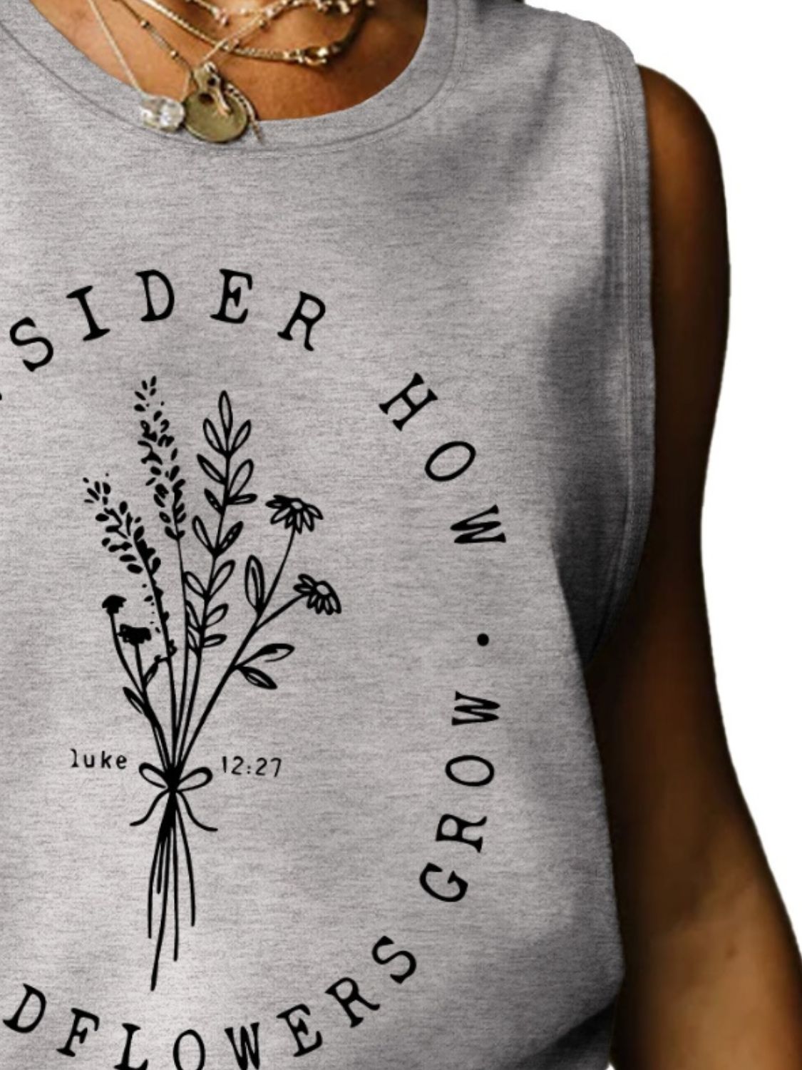 Graphic Round Neck Tank