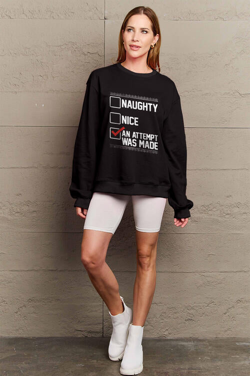 An attempt was made graphic Long Sleeve Sweatshirt