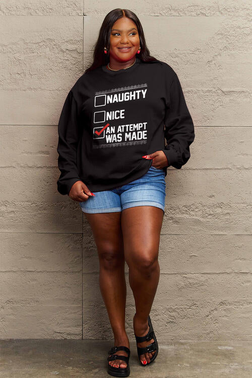 An attempt was made graphic Long Sleeve Sweatshirt