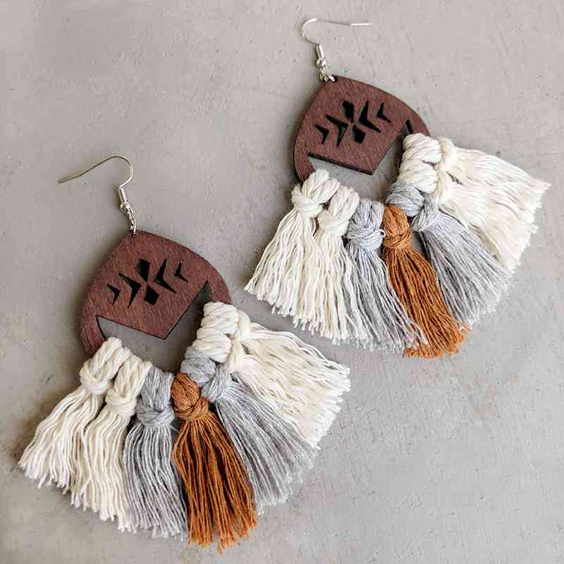 Tassel Detail Drop Earrings